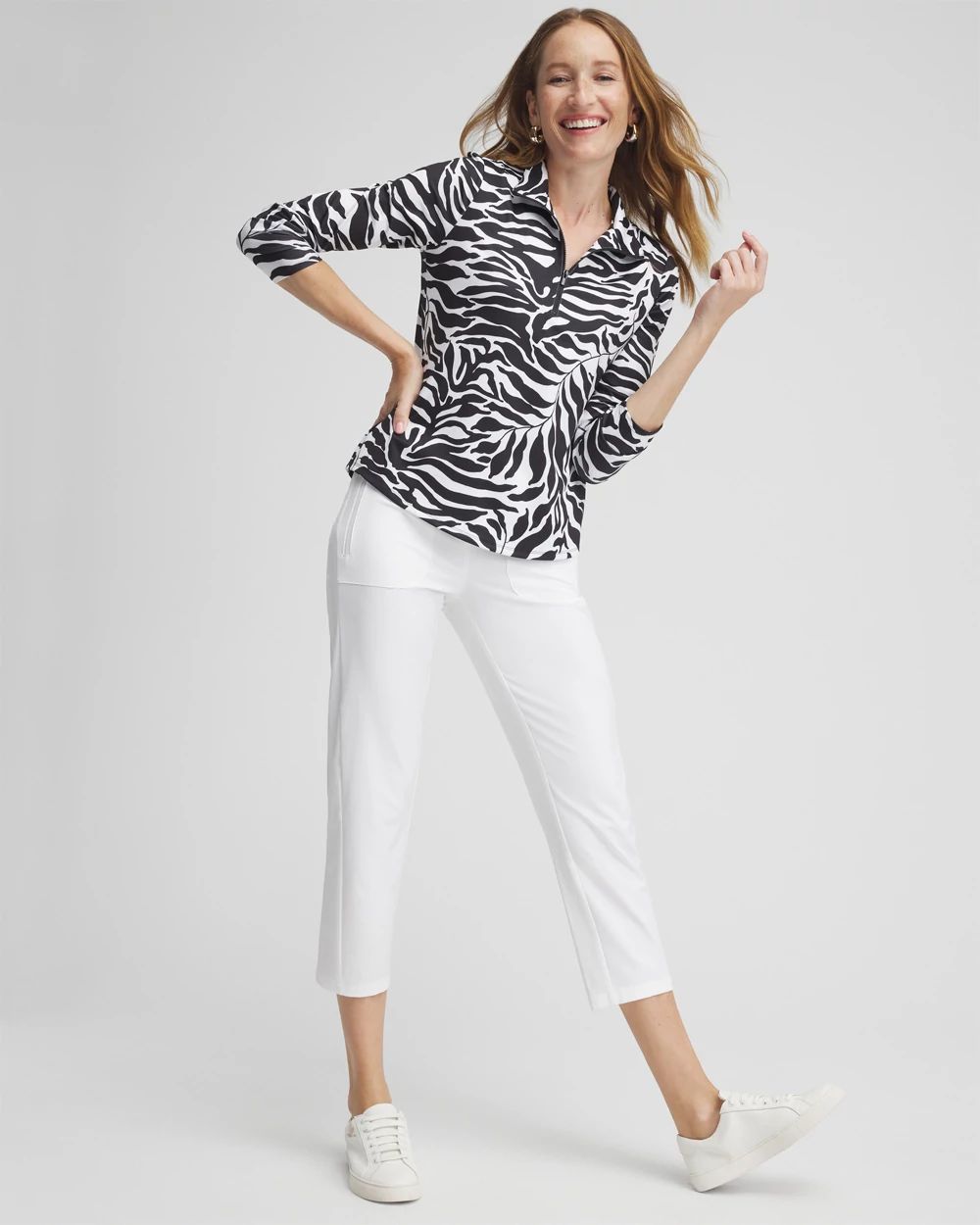 Zenergy® UPF Rib Mix Cropped Pants click to view larger image.