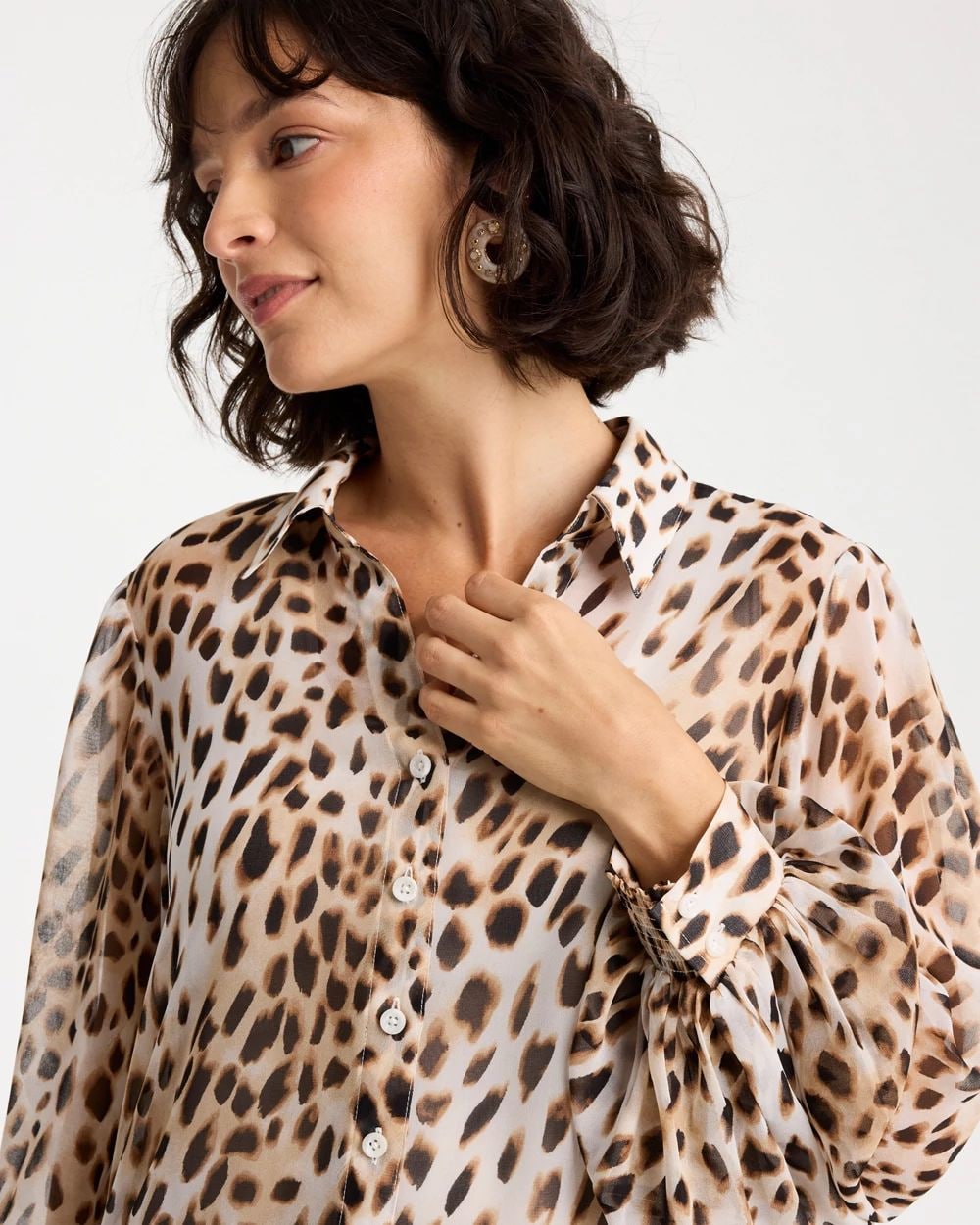 Georgette Animal Print Blouse