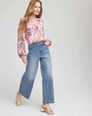 Floral Georgette Pintuck Blouse click to view larger image.