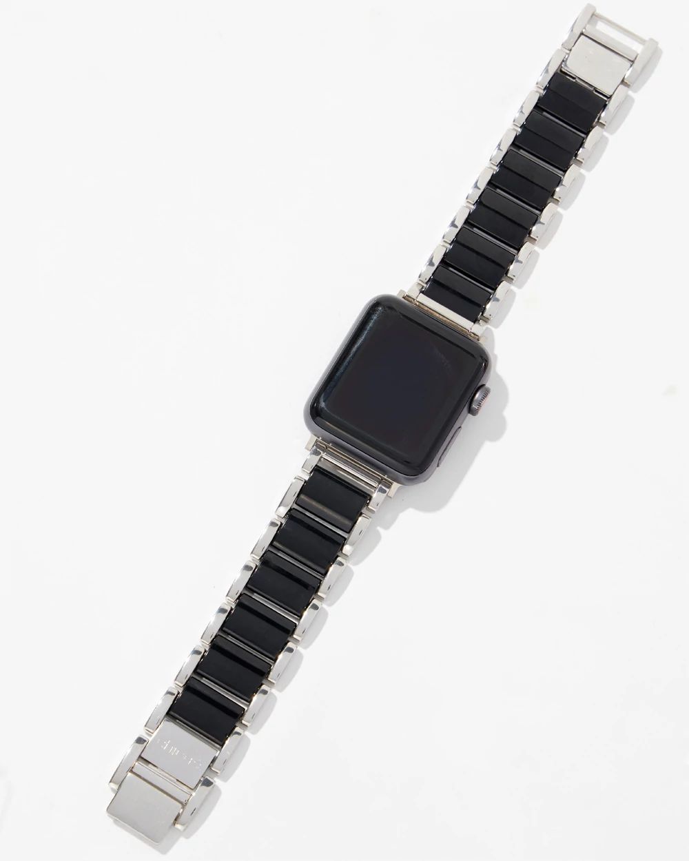 Black & Silver Tone Apple Watch Band