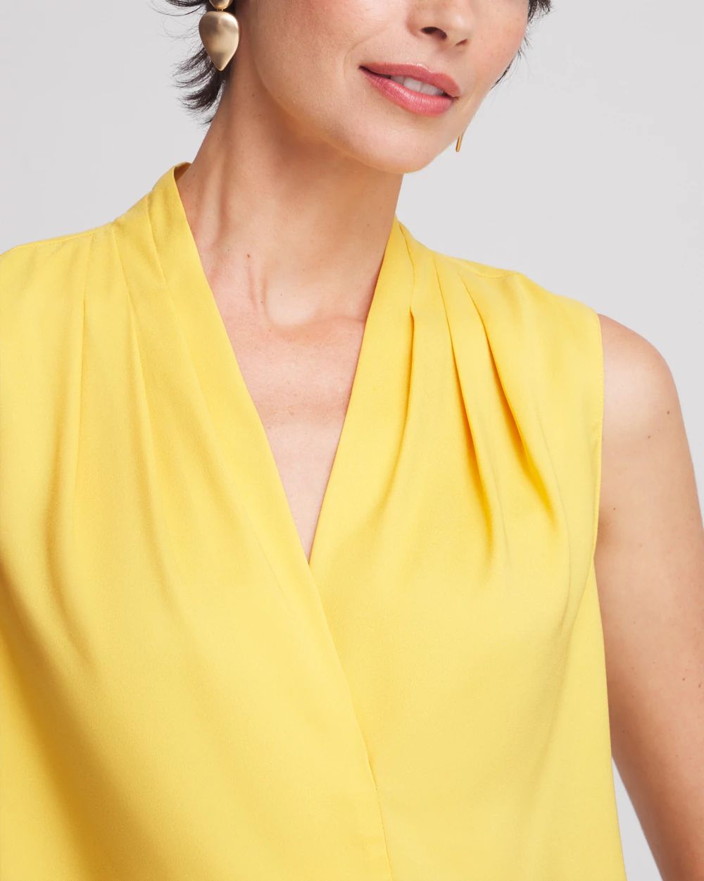 Matte Satin Pleated Top