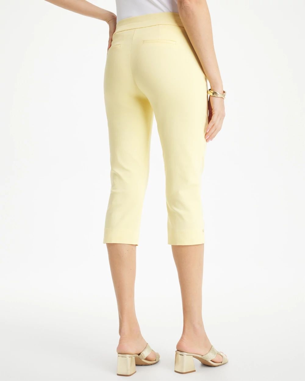 Brigitte™ Slim Rivet Pull-On Capri Pant click to view larger image.