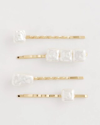 Goldtone Pearlescent Hair Pins click to view larger image.