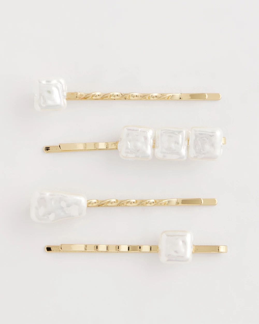 Goldtone Pearlescent Hair Pins