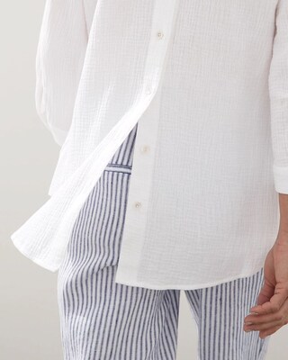 Gauze Button Back Tunic