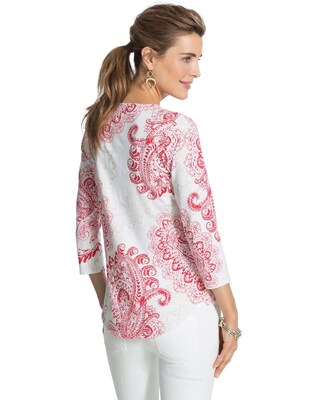 Red Paisley Top