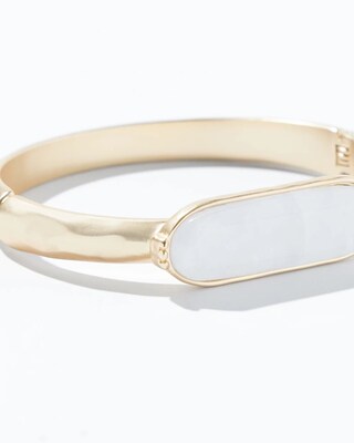 White Quartz Bar Bracelet