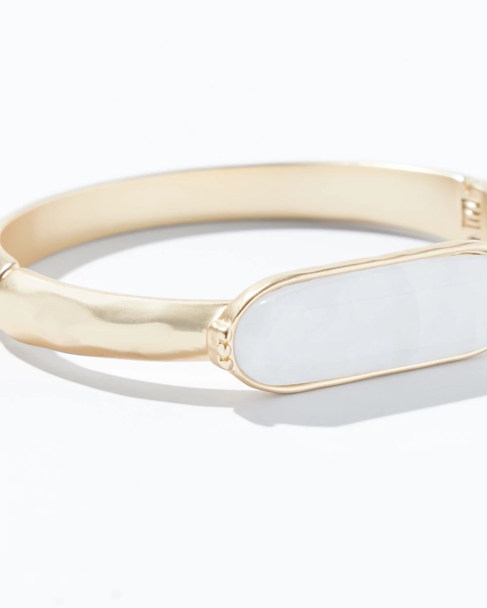 White Quartz Bar Bracelet