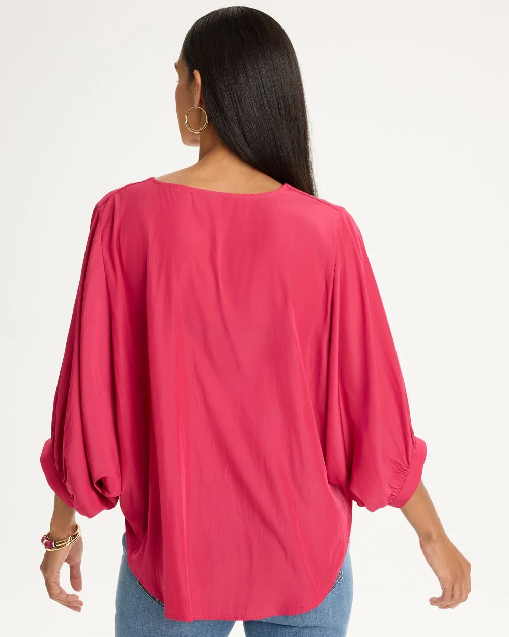 Sea Island Batwing Sleeve Blouse click to view larger image.
