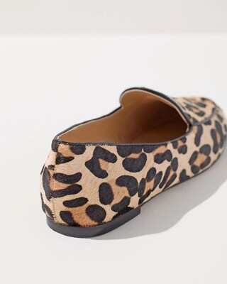 Leopard Print Haircalf Flats