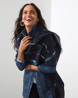 Navy Oblong Scarf