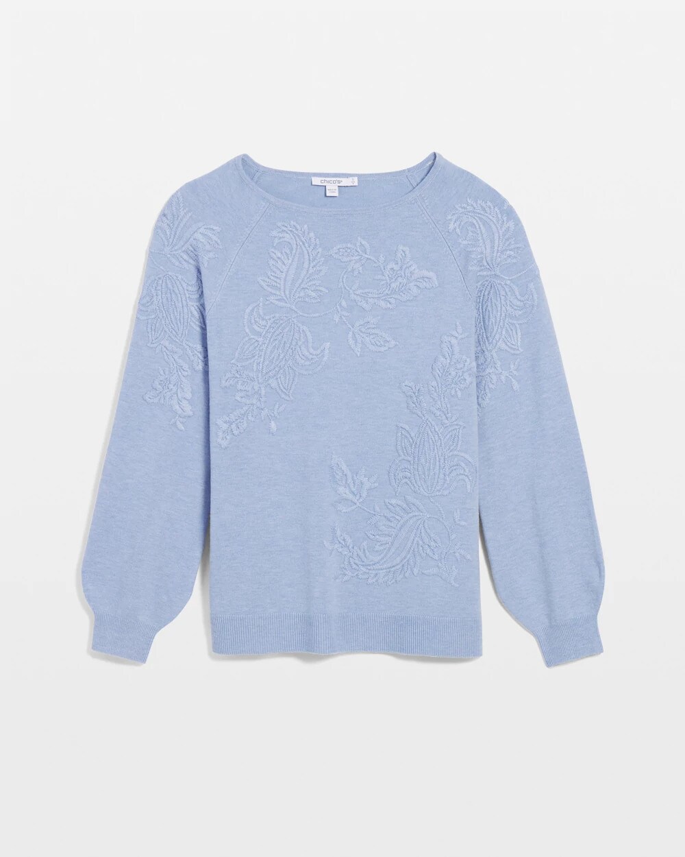 Embroidered Boatneck Sweater