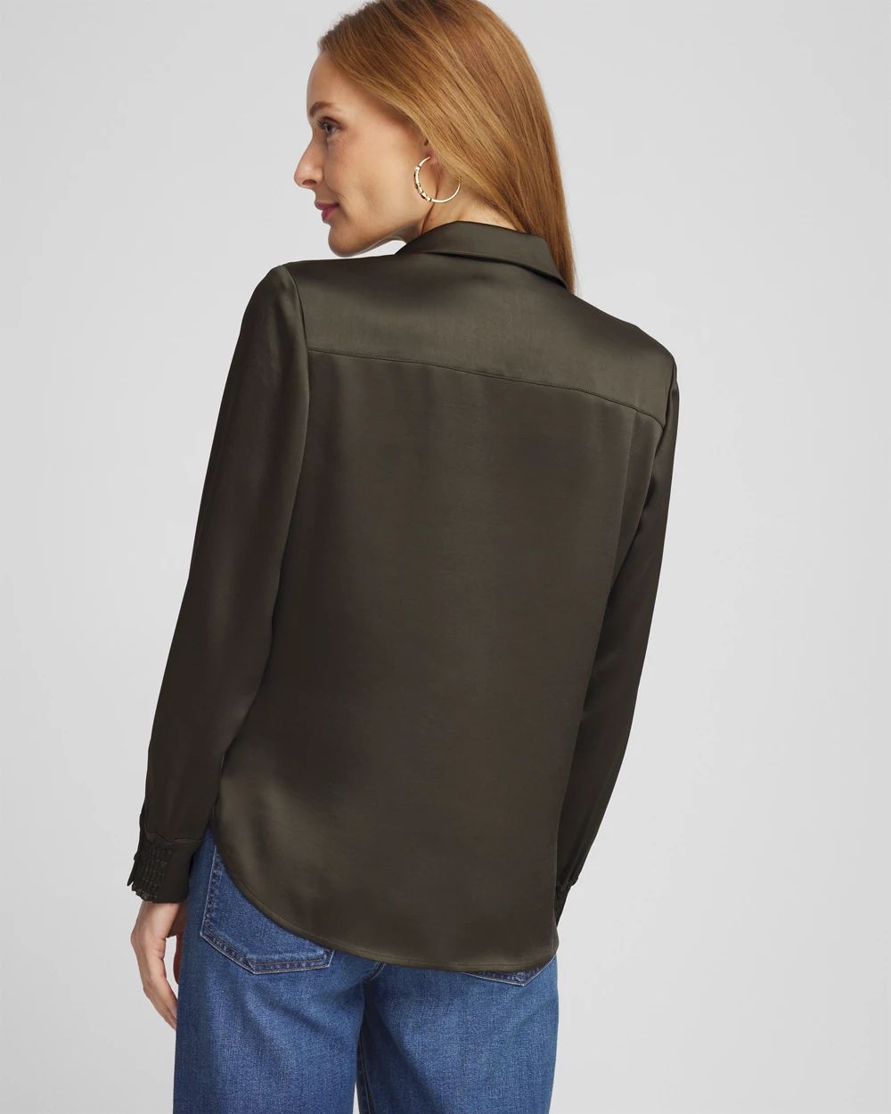 Stretch Satin Blouse