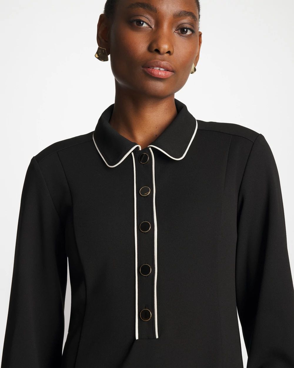 Piping Shirtdress click to view larger image.