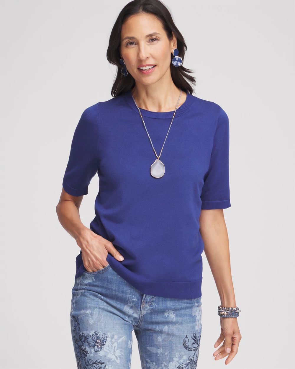 Ella Crewneck Pullover Sweater