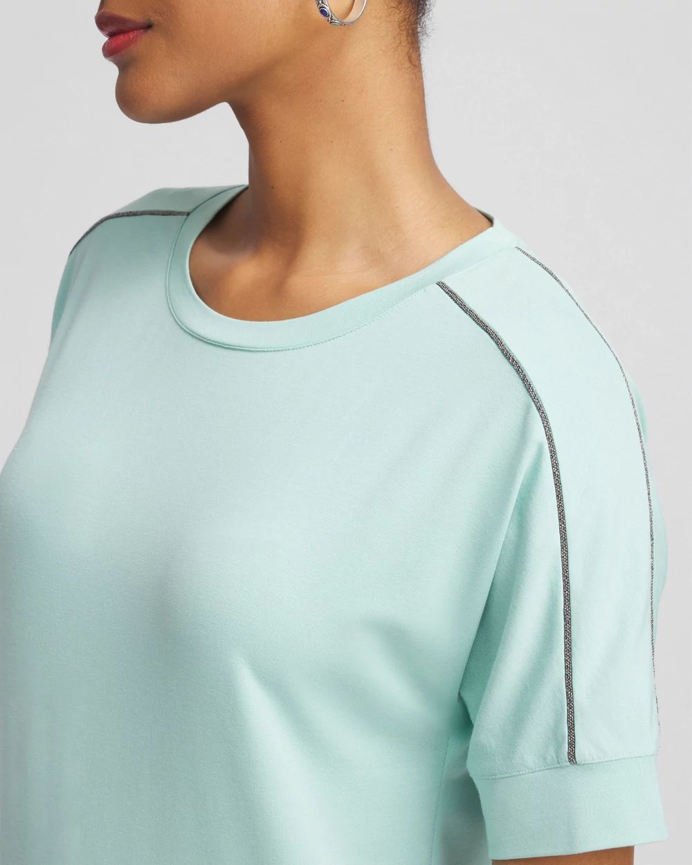 Touch of Cool™ Caviar Bead Detail Tee