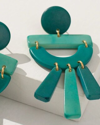 Green Chandelier Earrings
