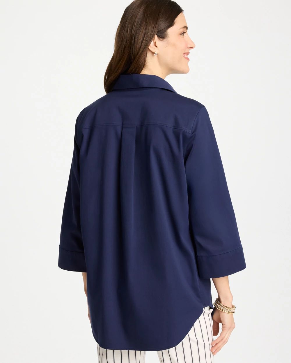 No Iron™ Stretch Popover Tunic click to view larger image.