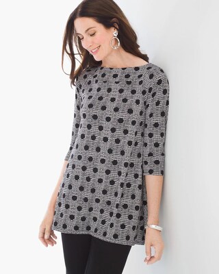 Dot-Print Portrait Top