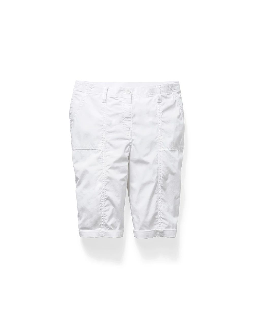 No-Stain White Cargo Shorts