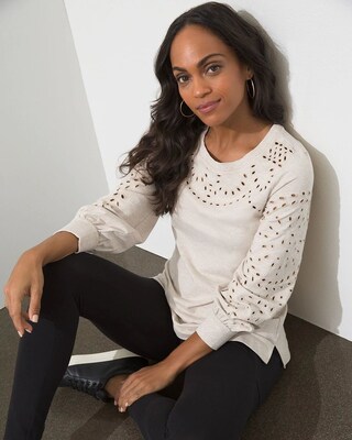 Zenergy French Terry Cutwork Top