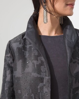 Travelers Collection Sequin Jacquard Jacket