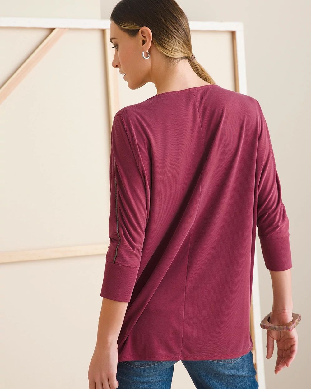 Soft Chic Sandwashed Beaded Tunic