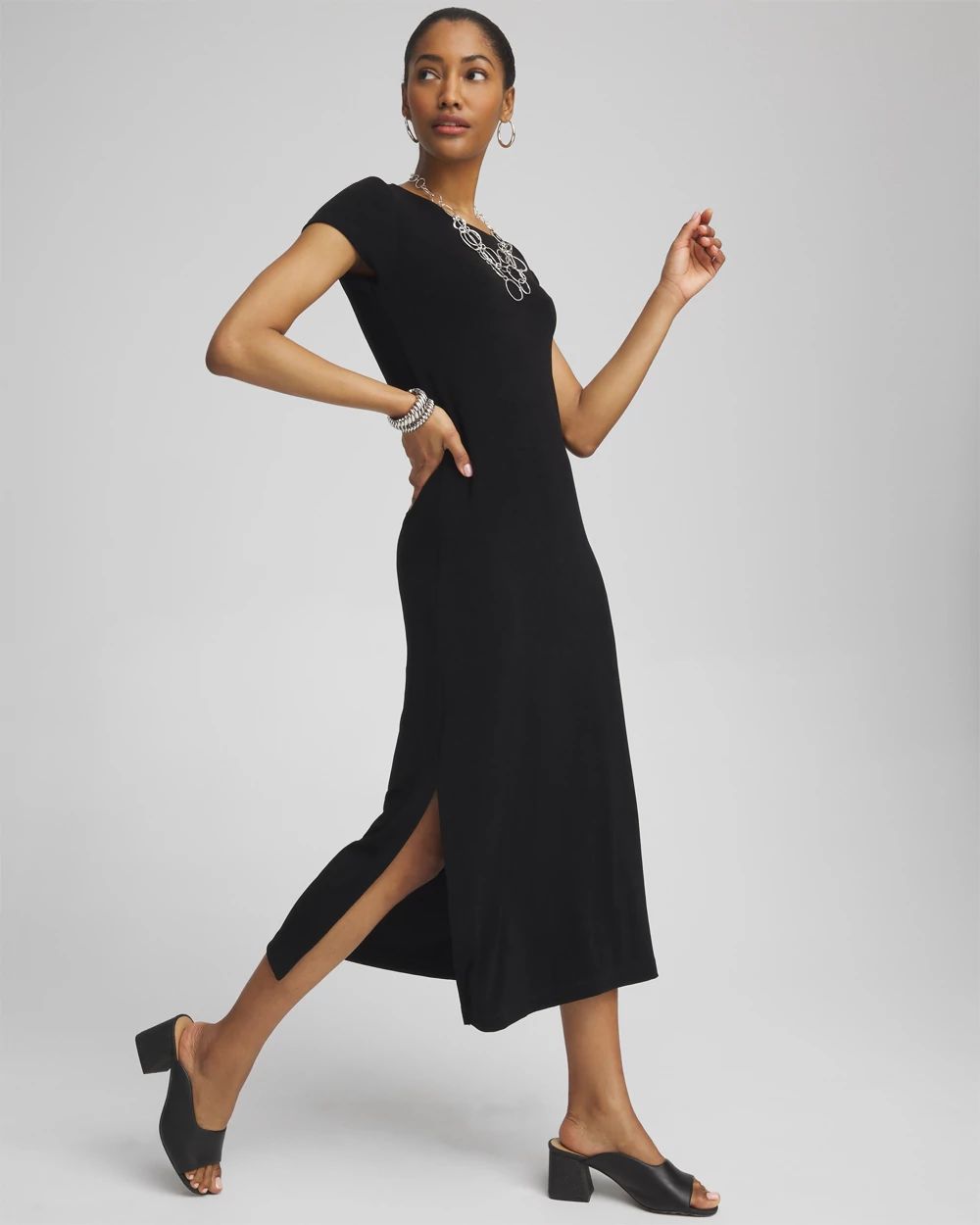 Travelers Classic Short Sleeve Maxi Dress click to view larger image.