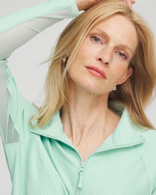 Zenergy® Mesh Detail Zip Pullover click to view larger image.