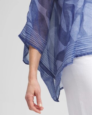 Chiffon Cool Abstract Poncho click to view larger image.