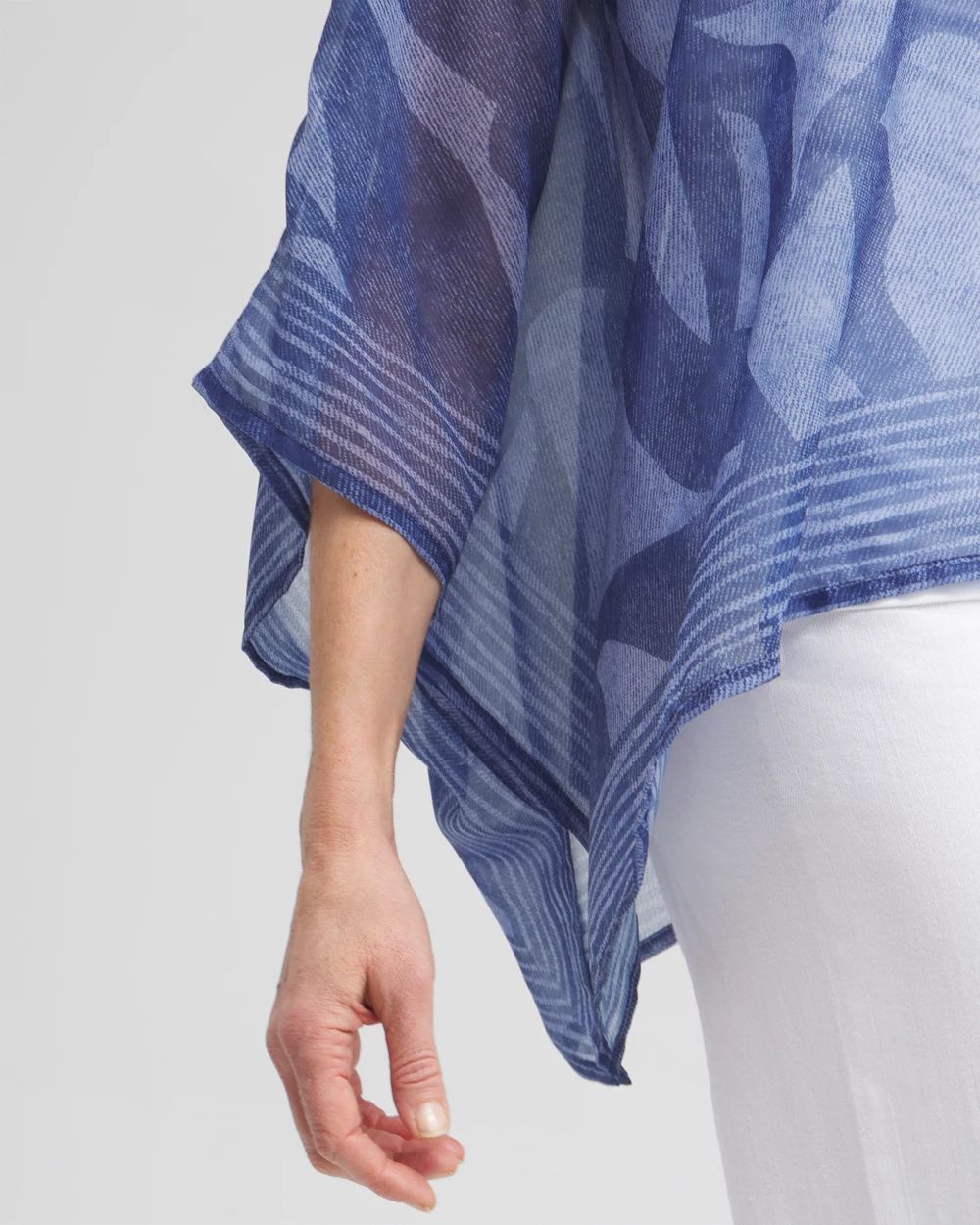 Chiffon Cool Abstract Poncho