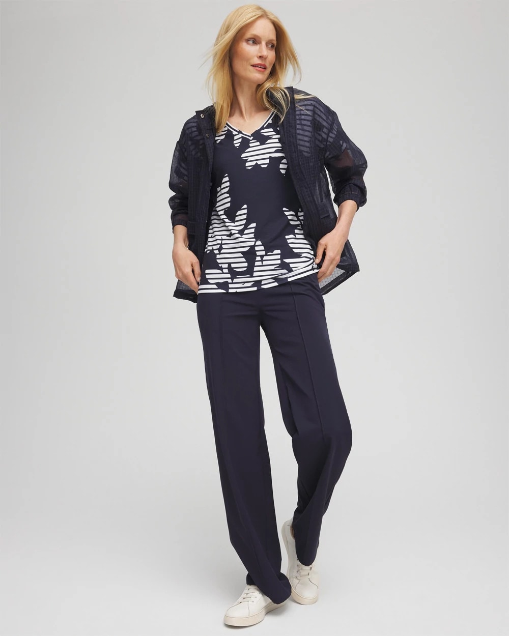 Zenergy® Floral Stripe Tee