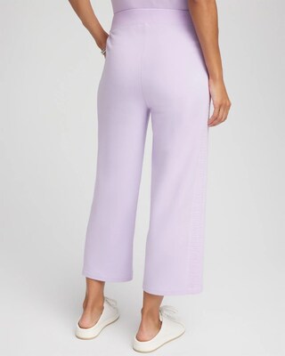 Zenergy® French Terry Gauze-Inset Cropped Pants click to view larger image.