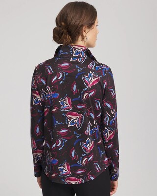 Zenergy® UPF Floral Half-Zip Pullover Top click to view larger image.