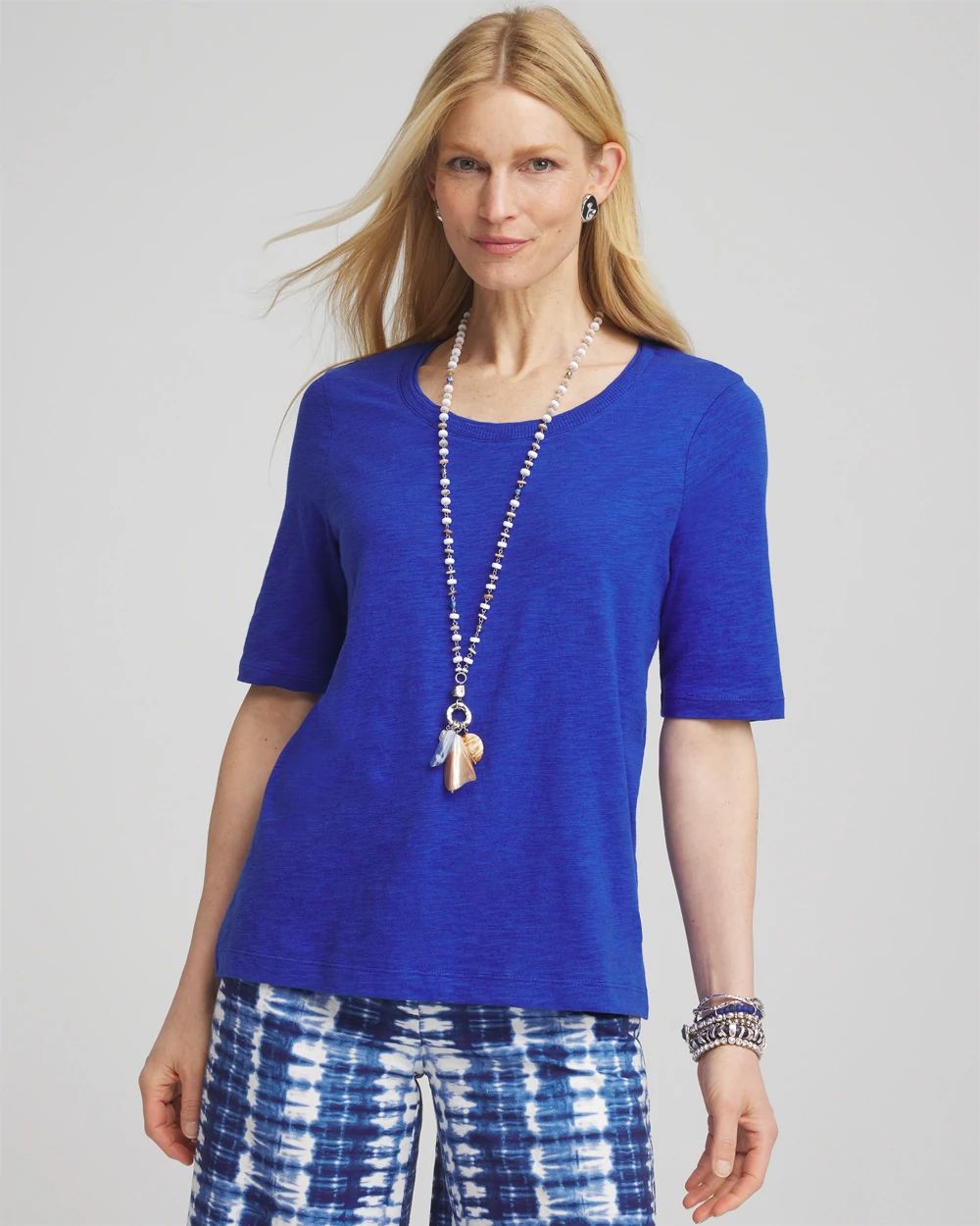 Slub Elbow-Sleeve Tee