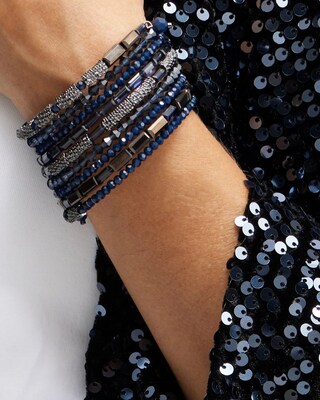 Blue Coil Bracelet