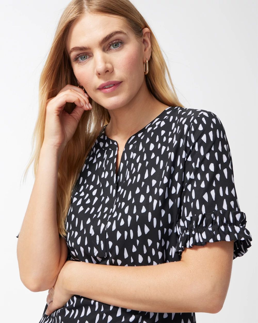 Zenergy UPF Neema Pebble Ruffle Sleeve Dress