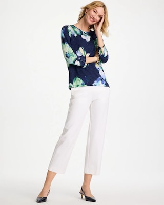 Printed Slub Button Detail Tee click to view larger image.