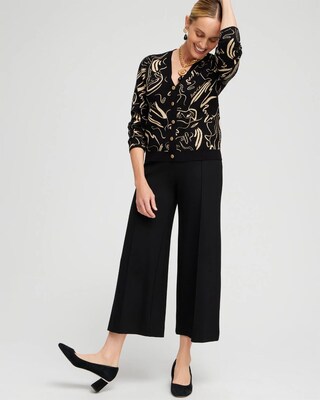 Lurex Button Front Cardigan