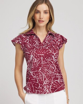Zenergy® UPF Knit Printed Polo Top