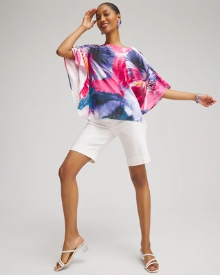 Floral Watercolor Poncho