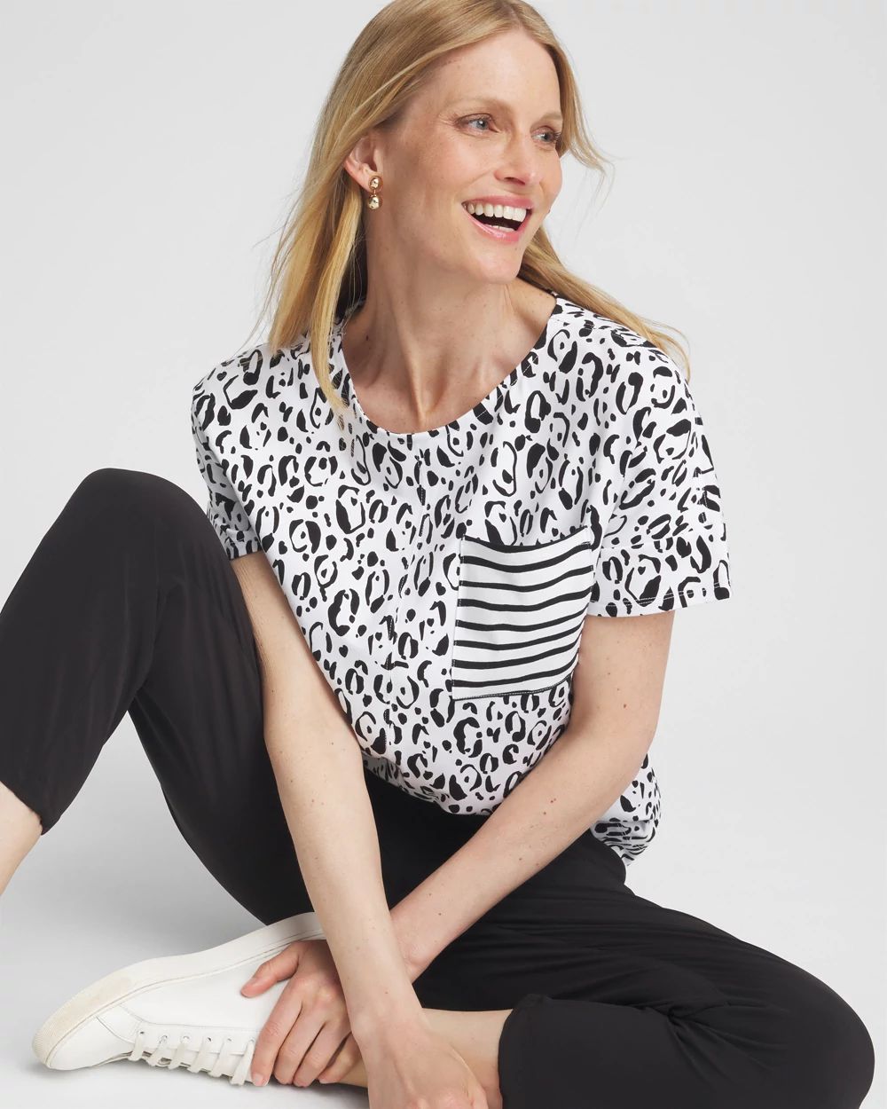 Zenergy® UPF Animal Print Pocket Tee