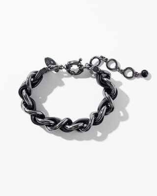 Faux Leather Chain Bracelet