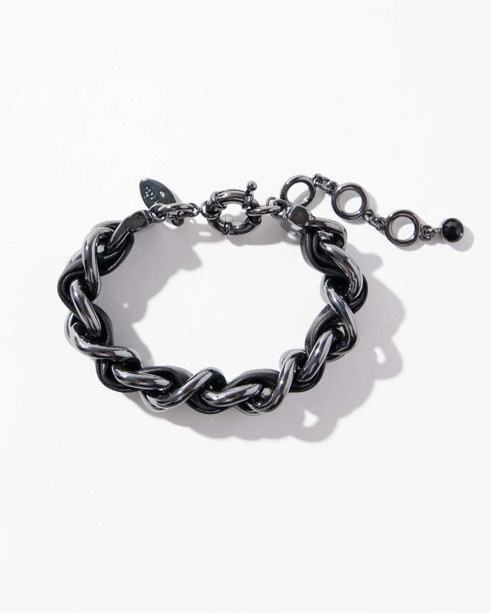 Faux Leather Chain Bracelet