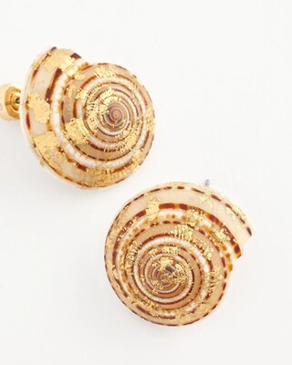 No Droop® Gold Foiled Sundial Earrings click to view larger image.