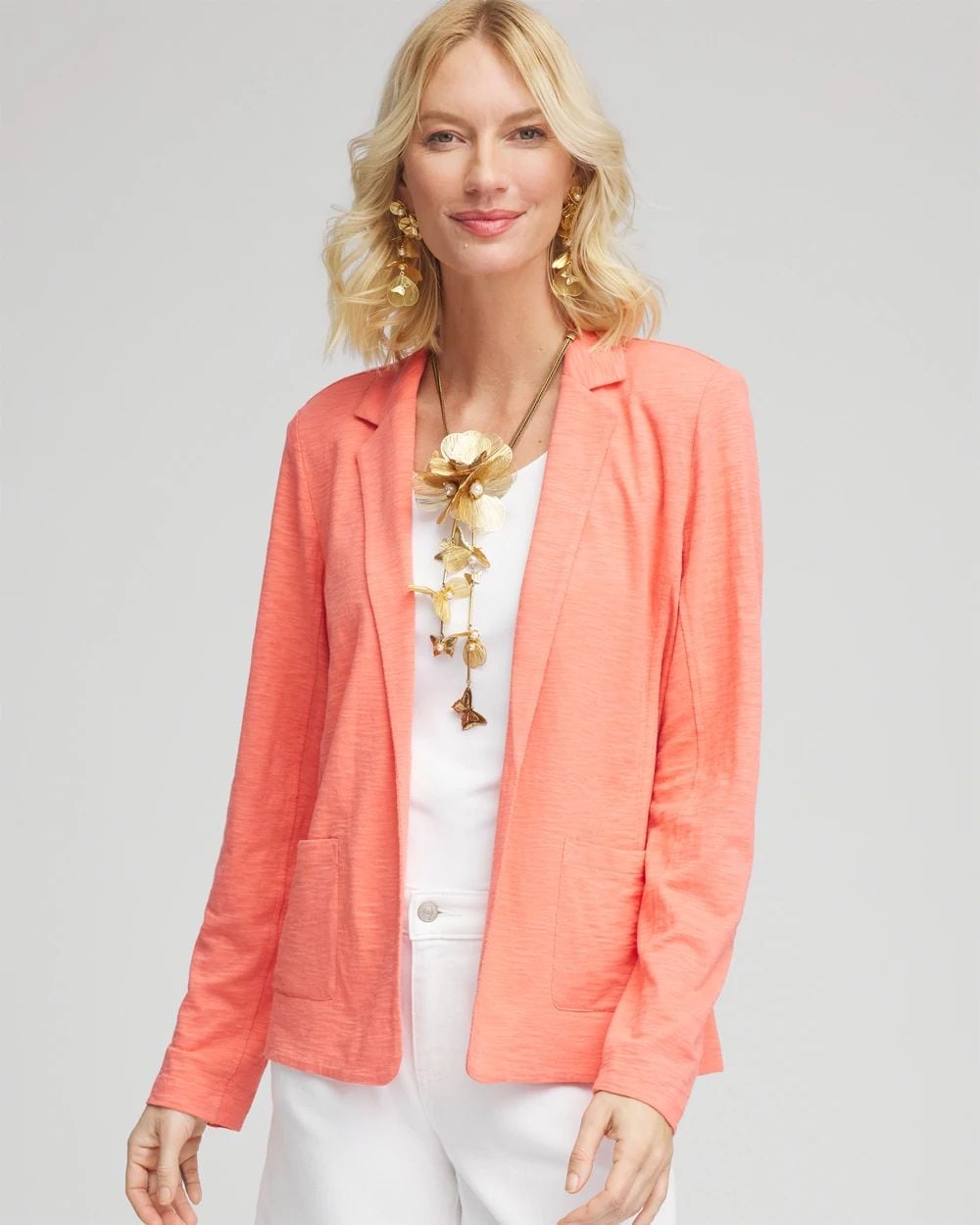 Slub Knit Blazer