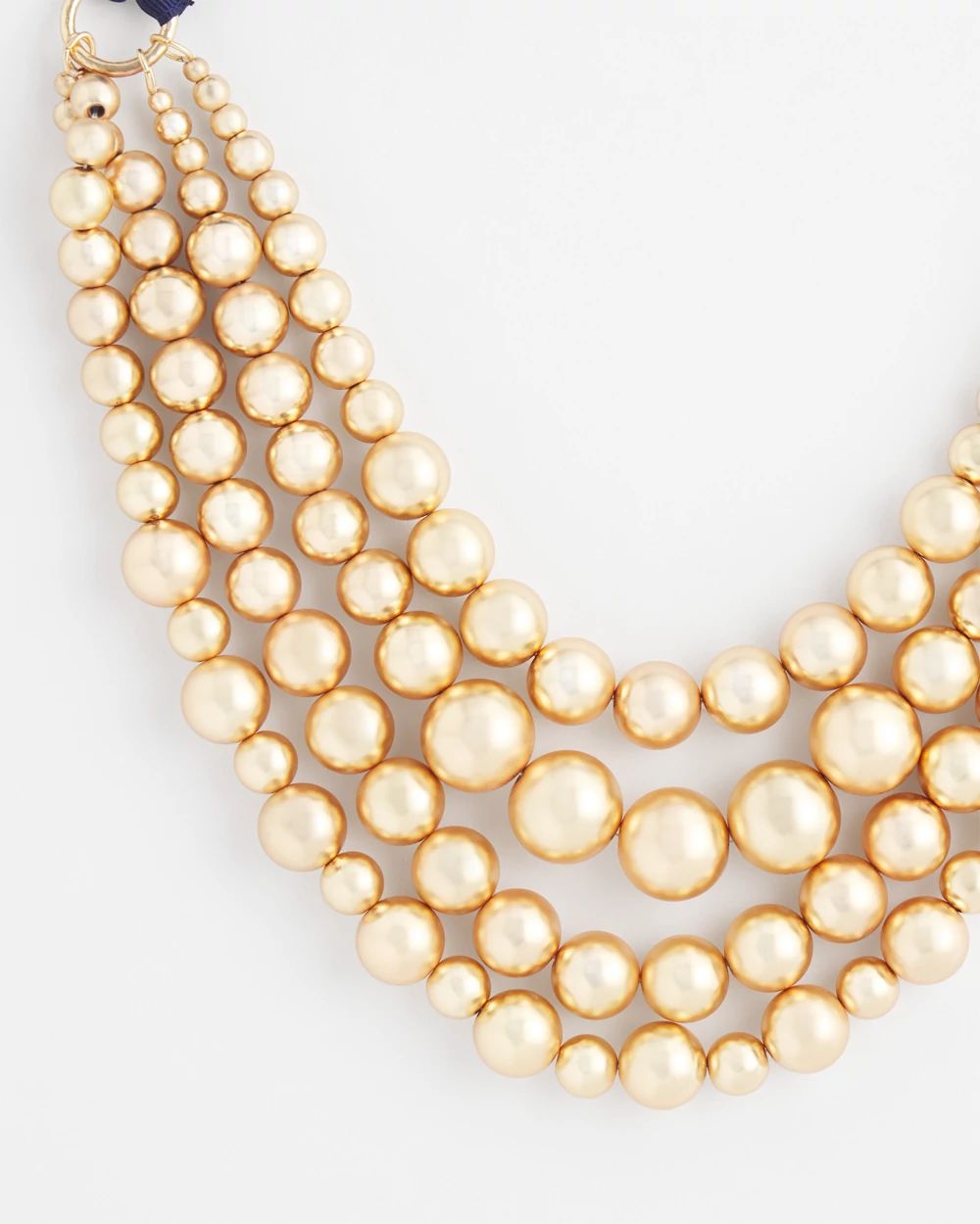 Gold Bead Bib Necklace click to view larger image.
