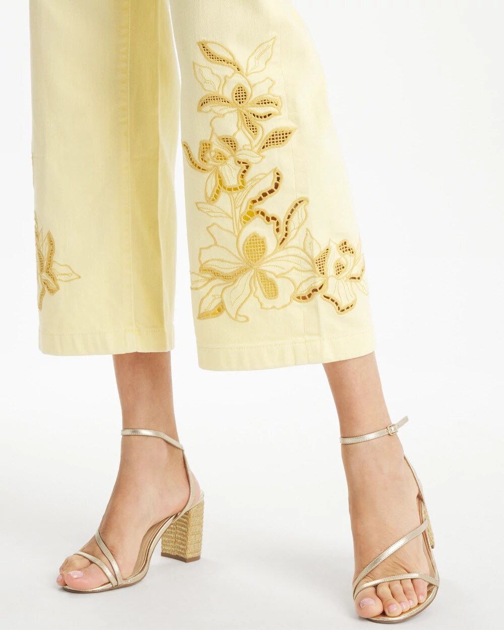 Trouser Cutwork Crop Jeans