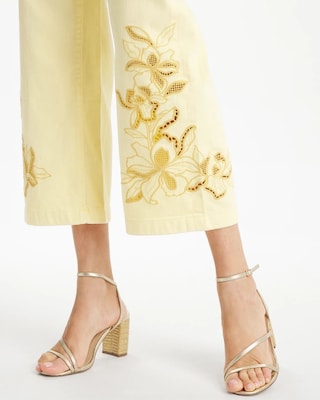 Trouser Cutwork Crop Jeans click to view larger image.