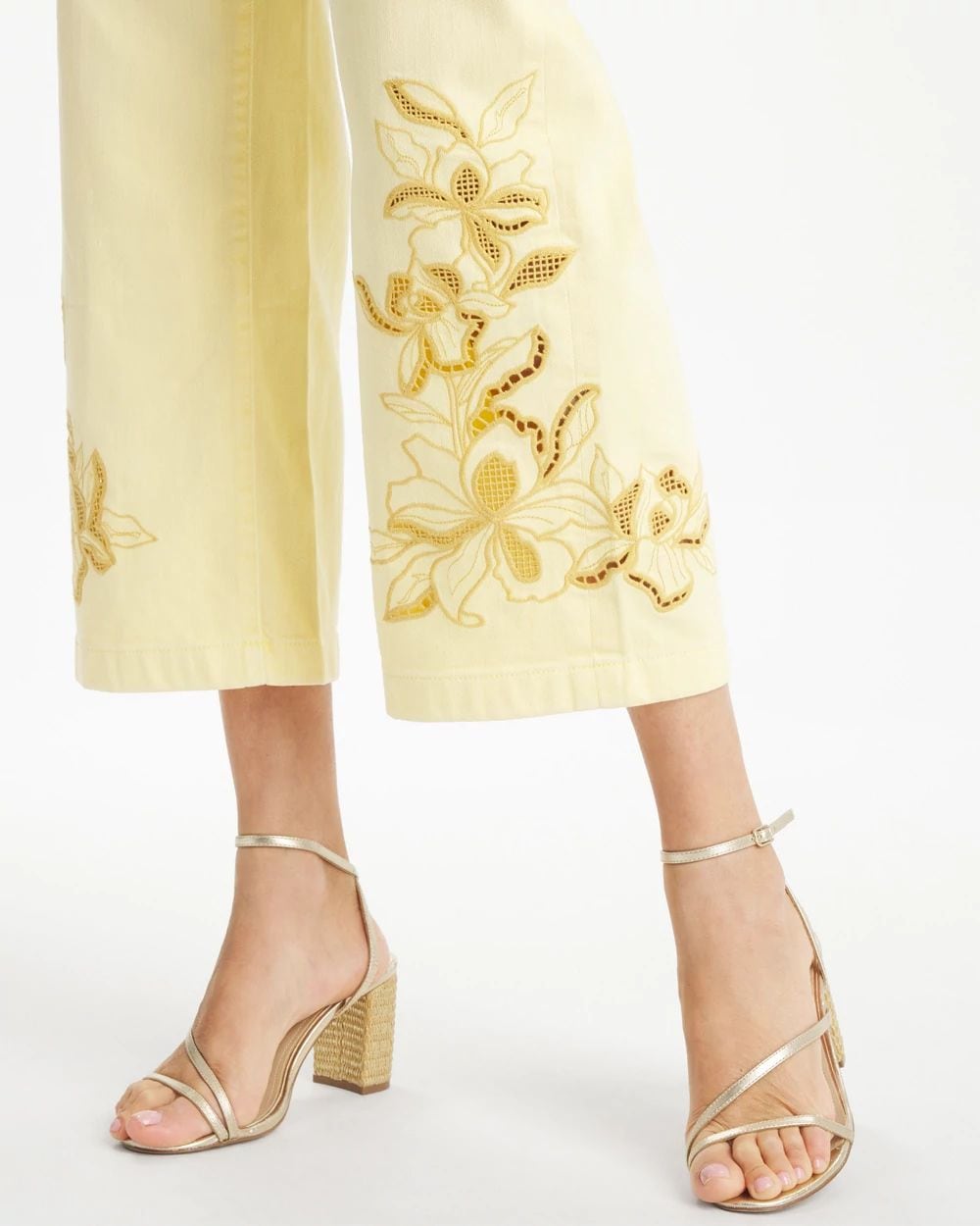 Trouser Cutwork Crop Jeans